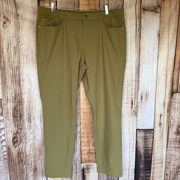 Lululemon ABC Pants Slim Fit Tan Stretch Travel Golf Versatile Classic Men's 38